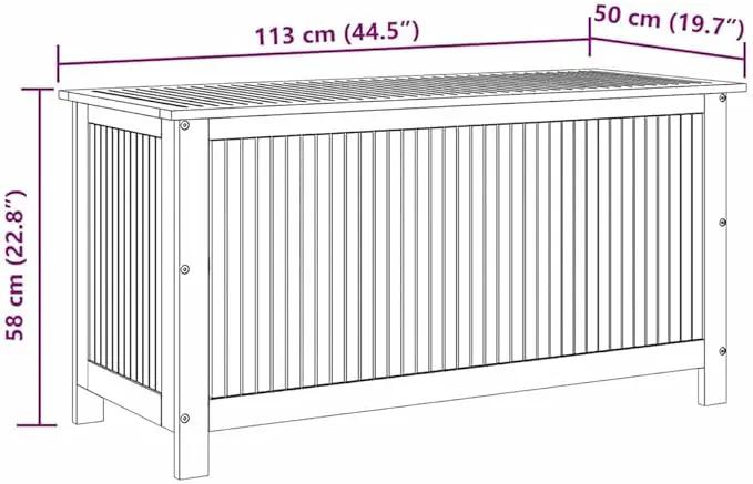 vidaXL Outdoor Storage Box - Wooden Deck Cabinet for Patio/Garden with Water-Resistant Lining, Farmhouse Style by GreenHaven Gardens