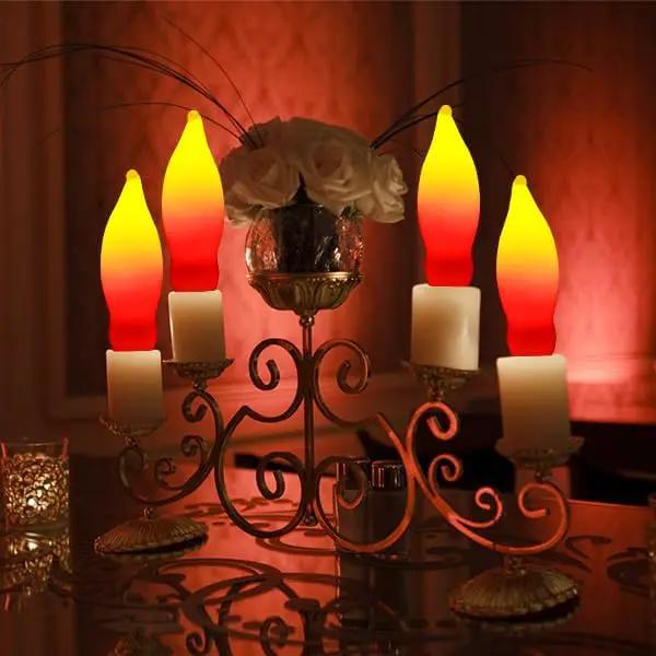 12 Pack C7 Replacement Bulbs E12 Candelabra Bulb - Red Yellow Incandescent Light Bulbs, Perfect as Halloween Christmas Light Bulbs, Candle Light Bulbs, 7 Watt, E12 Base by GreenHaven Gardens