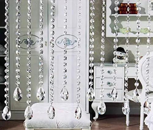 16 Pack 20" Hanging Crystals for Chandeliers Clear Teardrop Crystal Chandelier Pendants Parts Beads, Chandelier Crystals by GreenHaven Gardens