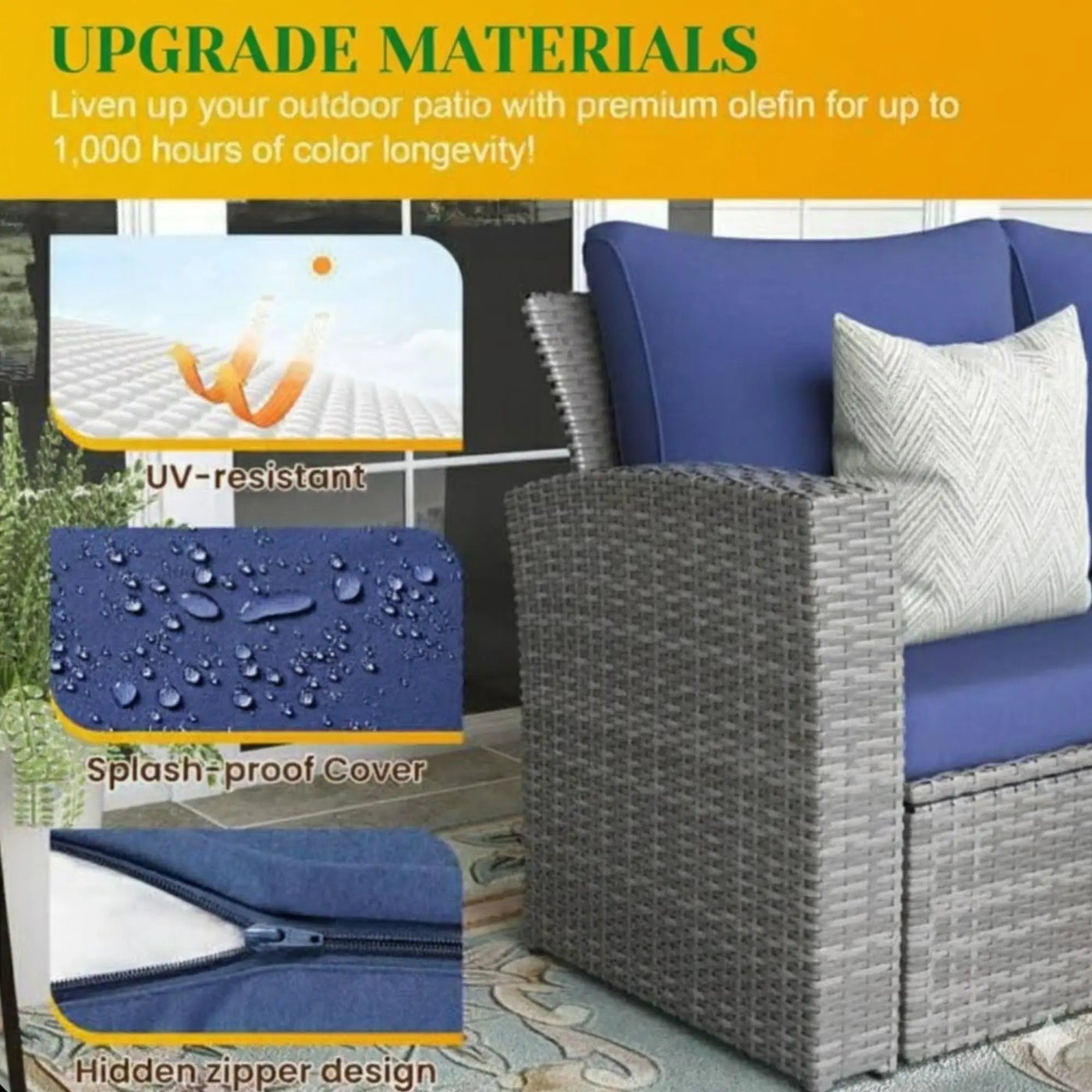 Modern Patio Set With Table And Cushions by HouseOfZazla