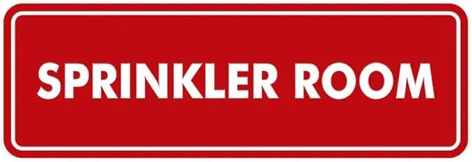 Signs ByLITA Standard Sprinkler Room Sign (Red) - Medium by GreenHaven Gardens