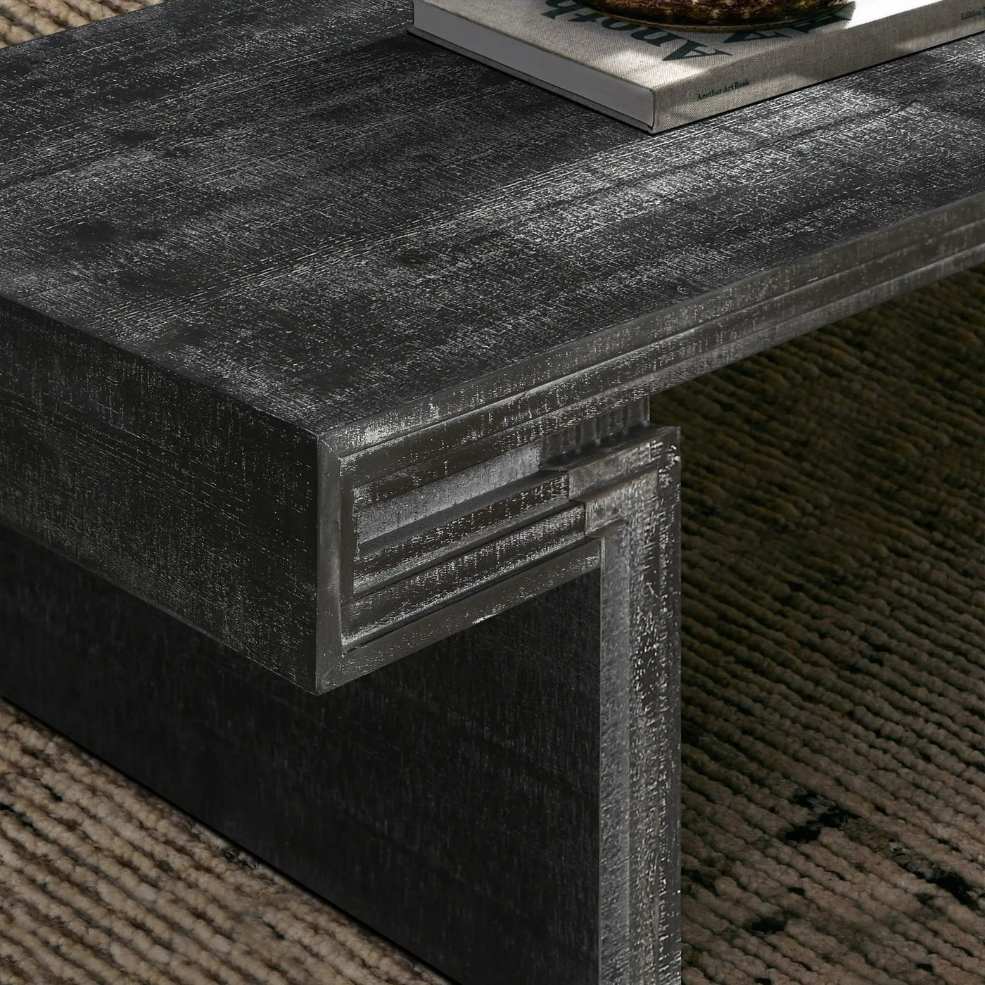 American Vintage Industrial Coffee Table, Double Tier Design by Unique Piece Furniture