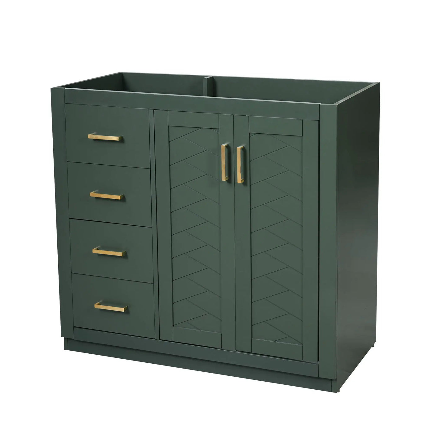 Retro Style Bathroom Vanity, 3 Drawers & Soft Closing Doors by HouseOfZazla