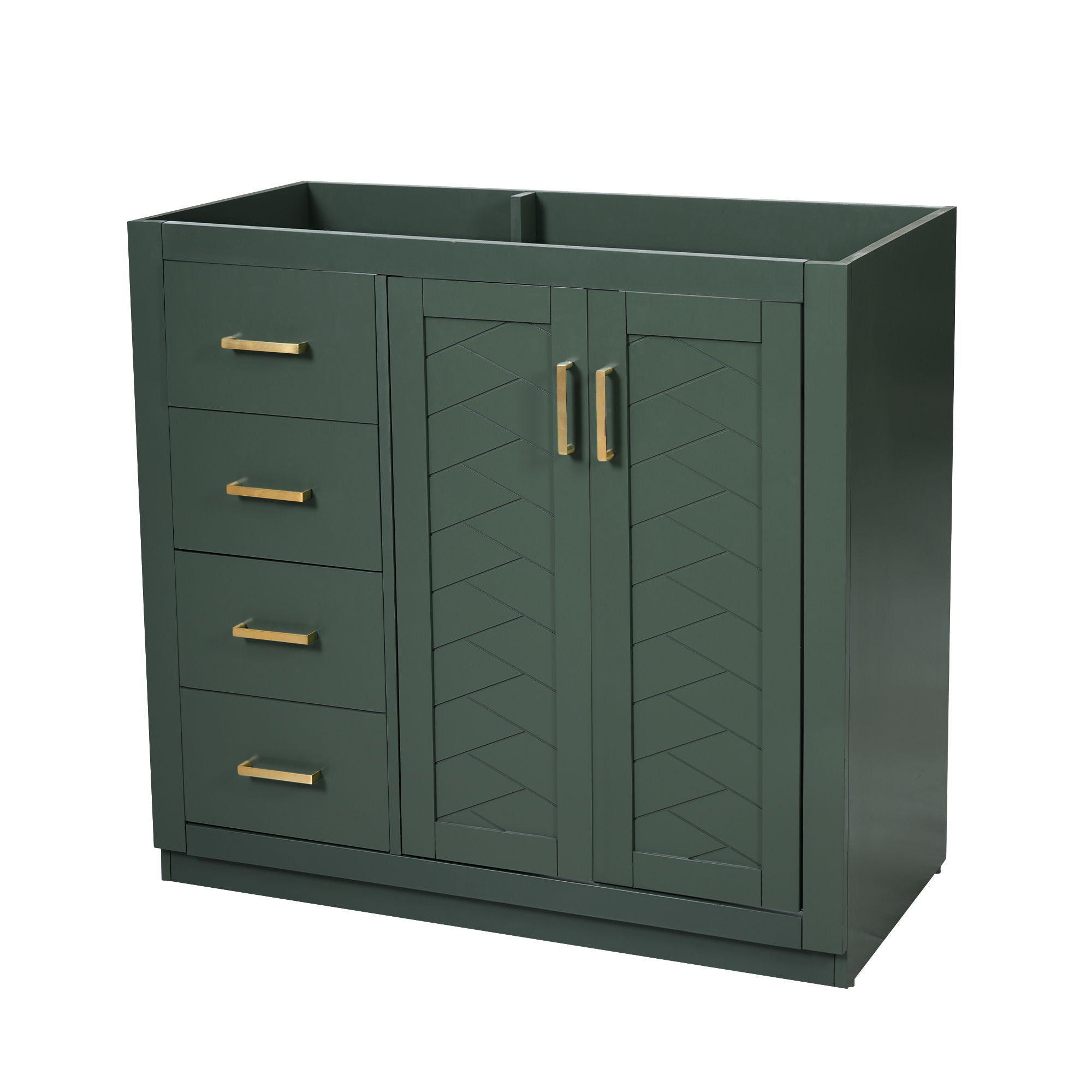 Retro Style Bathroom Vanity, 3 Drawers & Soft Closing Doors by HouseOfZazla