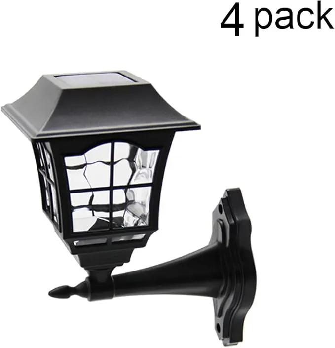 MAGGIFT 4 Pack Solar Wall Lantern Outdoor Playhouse Lights Waterproof 15 Lumens Solar Wall Sconce Light Fixture with Wall Mount Kit for Storage Shed Fence Garden Decor by GreenHaven Gardens