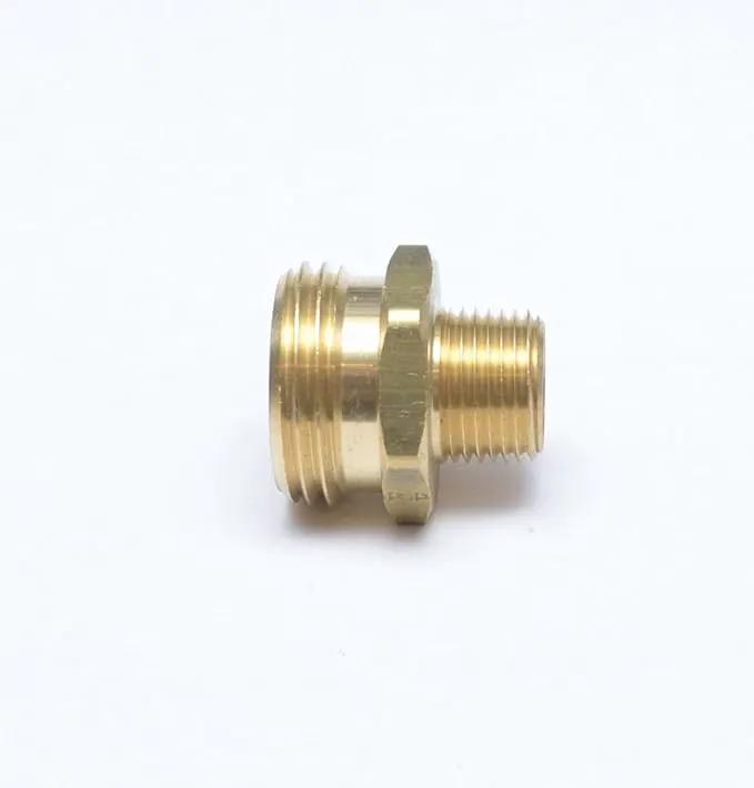 1/2" Male NPT MPT MIP to 3/4" Male GHT Garden Hose Thread Adapter Brass Fitting Fuel/Air/Water/Boat/Gas/Oil WOG House/Boat/Lawn/Power Wash/Irrigation by GreenHaven Gardens