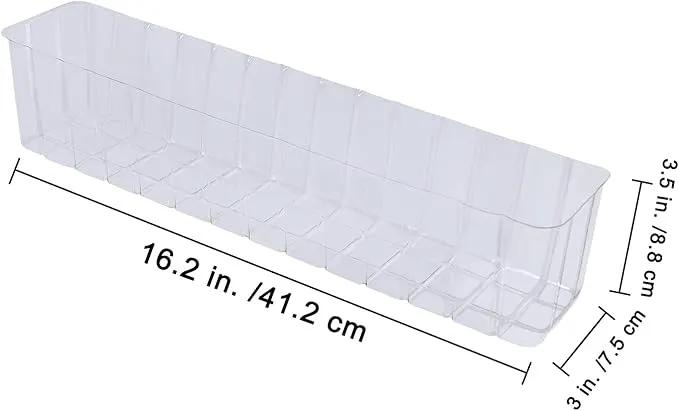 10 Pcs Plastic Planter Liners Clear Rectangular Plastic Liners for Flower Box Planter Window Box Planter 16.2" L x 3" W x 3.5" H for Indoor Outdoor Flower Arrangement Succulent Garden Windowsill Decor by GreenHaven Gardens