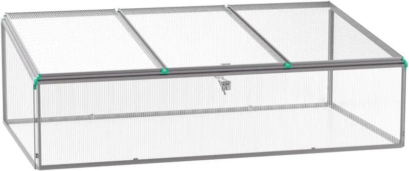 Victorian Cold Frame Gardening Kit - Metal Frame, 3 Windows, 59x32x4 Inches 142 by GreenHaven Gardens