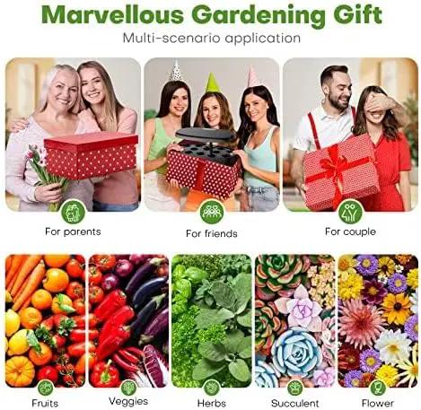 Ahopegarden Indoor Garden Hydroponics Growing System: 12 Pods Plant Germination Kit Garden Kit Growth Lamp Countertop with LED Grow Light Hydrophonic Planter Grower Harvest Vegetable Lettuce by GreenHaven Gardens