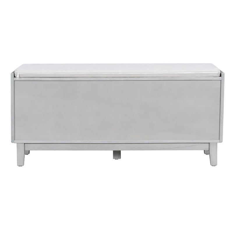 TREXM Boho Rattan Entryway Bench with Storage by HouseOfZazla
