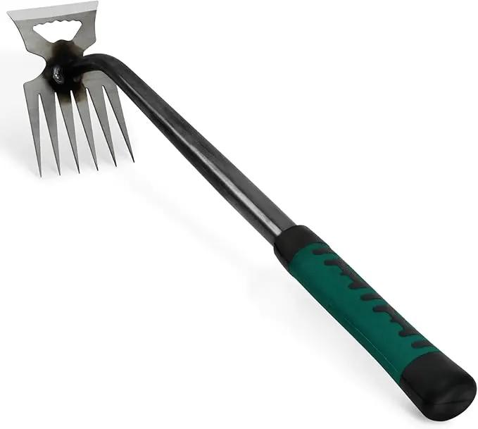 Weed Puller Tool, Time-Saving Garden Tools, Upgraded Hadfield Steel Weeding Tool Multifunctional Weeder, Dandelion Weed Puller Tool Gardening Tools for Yard, 6 Teeth by GreenHaven Gardens