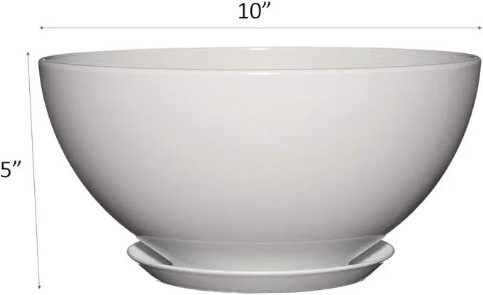 Classic Home and Garden Premiere Collection Planter, Rosie 10", Stark White by GreenHaven Gardens