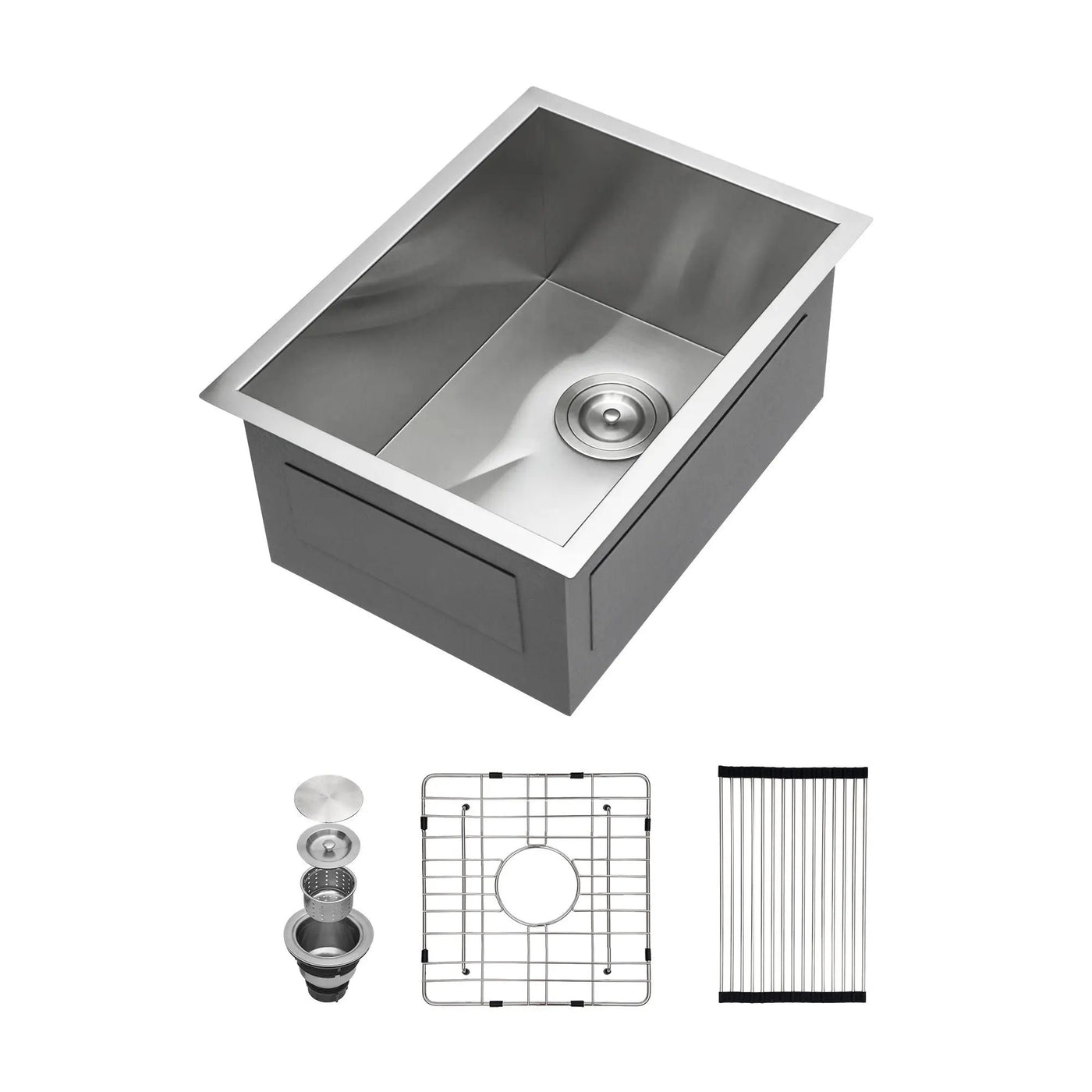 Modern Style Undermount Sink With Stainless Steel, Deep Single Bowl by HouseOfZazla