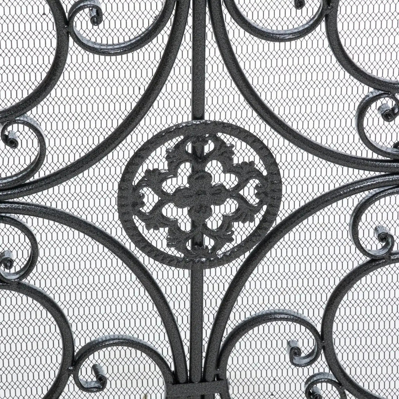 Darcie Wrought Iron Fireplace Screen Ornate Design by HouseOfZazla