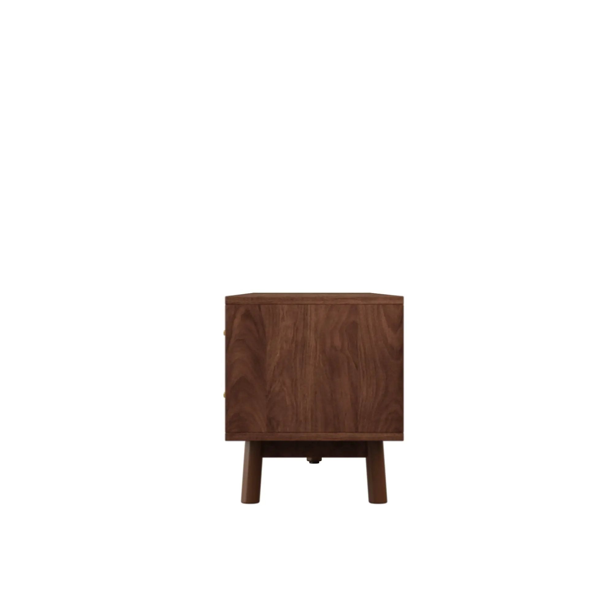 70" TV Stand With Doors For TVs Up To 80", Media Console With 4 Drawers & Cable Holes - Dark Brown by HouseOfZazla