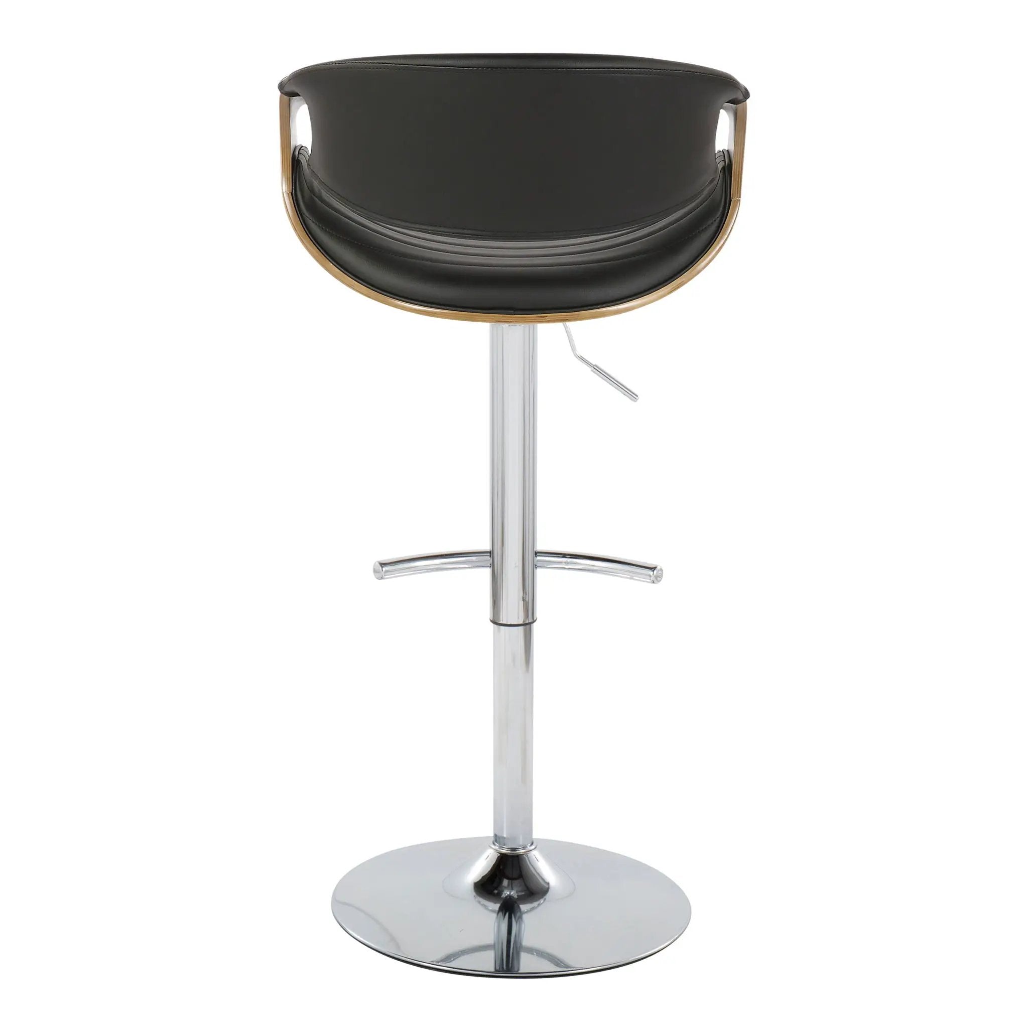 Symphony - Mid Century Modern Adjustable Barstool With Swivel & Rounded T Footrest (Set of 2) by Unique Piece Furniture