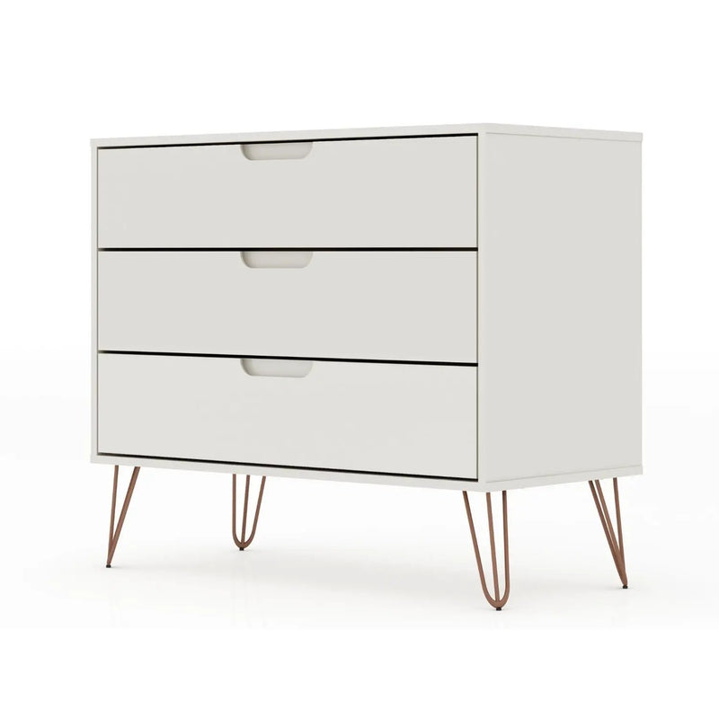 Rockefeller - 3 Drawer Dresser - Off White by HouseOfZazla