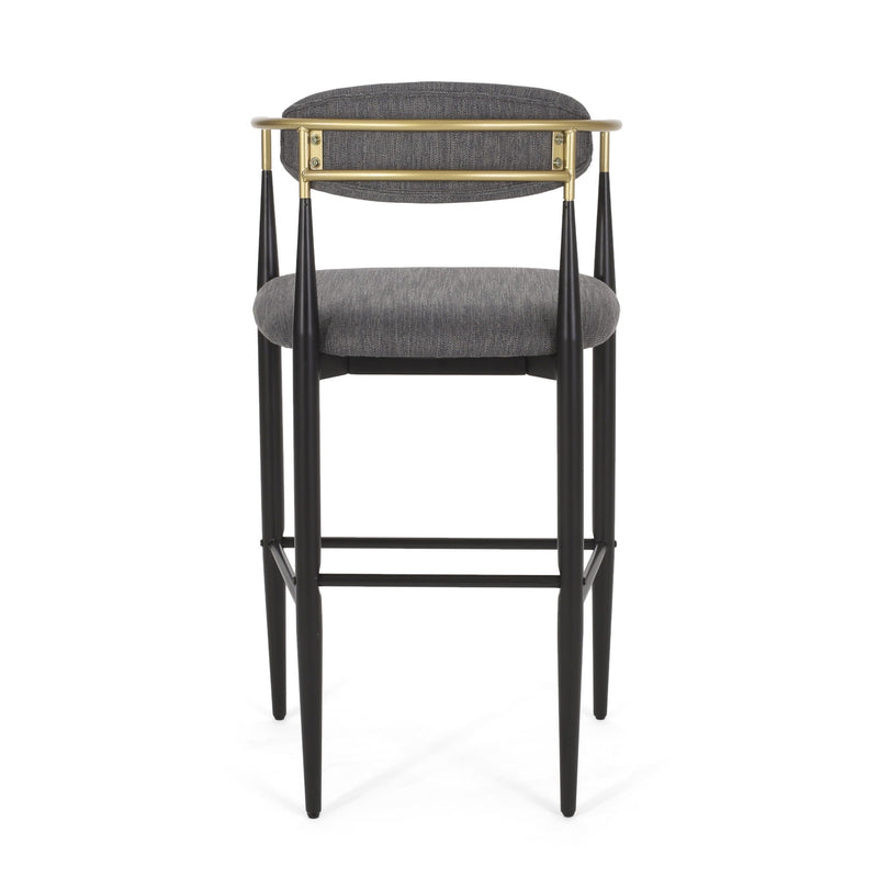 Upholstered Bar Stools With Backs For Kitchen Island (Set of 2)