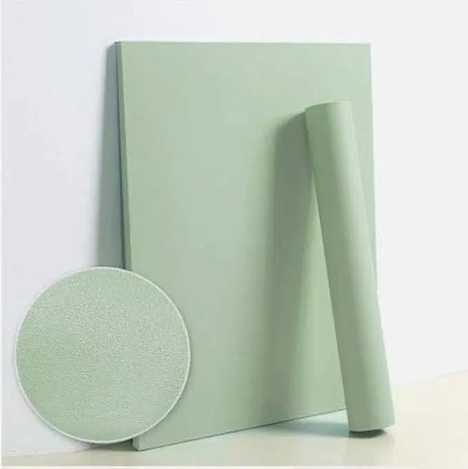 Dimoon 236''x17.7'' Green Peel and Stick Wallpaper Contact Paper Modern Self Adhesive Wall Paper Removable Renter Friendly Textured Solid Color Shelf Cabinet Vinyl Roll (236''x17.7'',Light Green) by GreenHaven Gardens