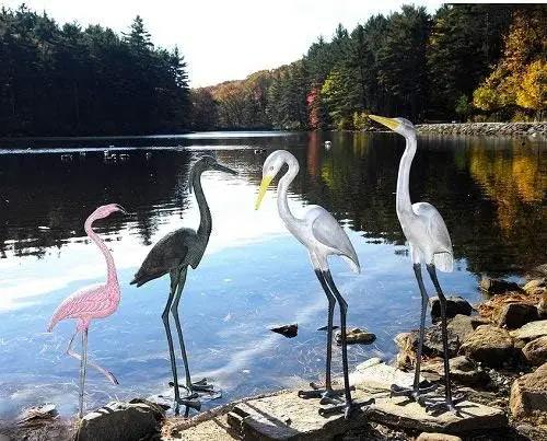 Achla Designs Great Blue Heron Garden Statue by GreenHaven Gardens