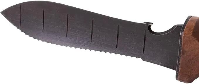 Lehman's Hori Hori Garden Knife, Durable Double Edge, Hardened Steel with Wooden Handle, Hand Weeding and Digging Tool with Sheath by GreenHaven Gardens
