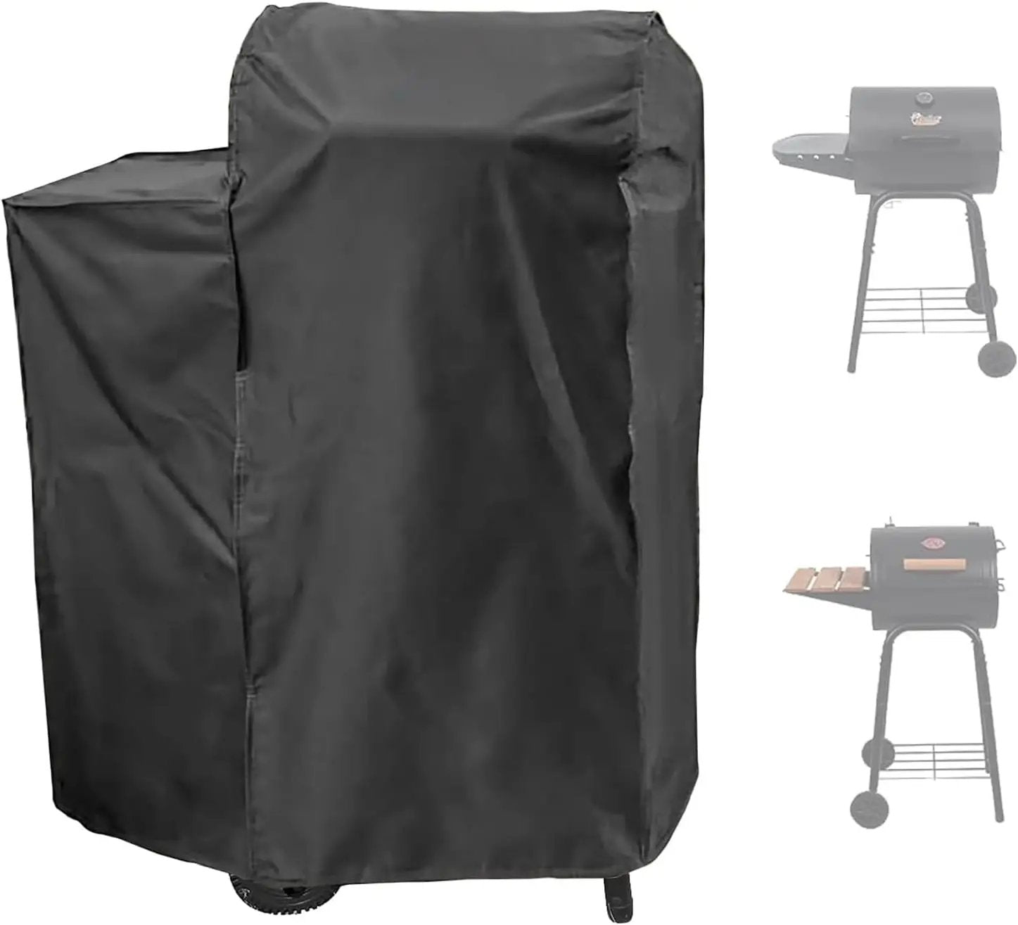 Grill Cover for Char-Griller E1515 Patio Pro Charcoal Grill, Patio Pro 1616, Outlaw Maverick E1016, The King-Griller Gambler E1416 Charcoal Grill, Heavy Duty Waterproof UV Resistant, BBQ Accessories by GreenHaven Gardens