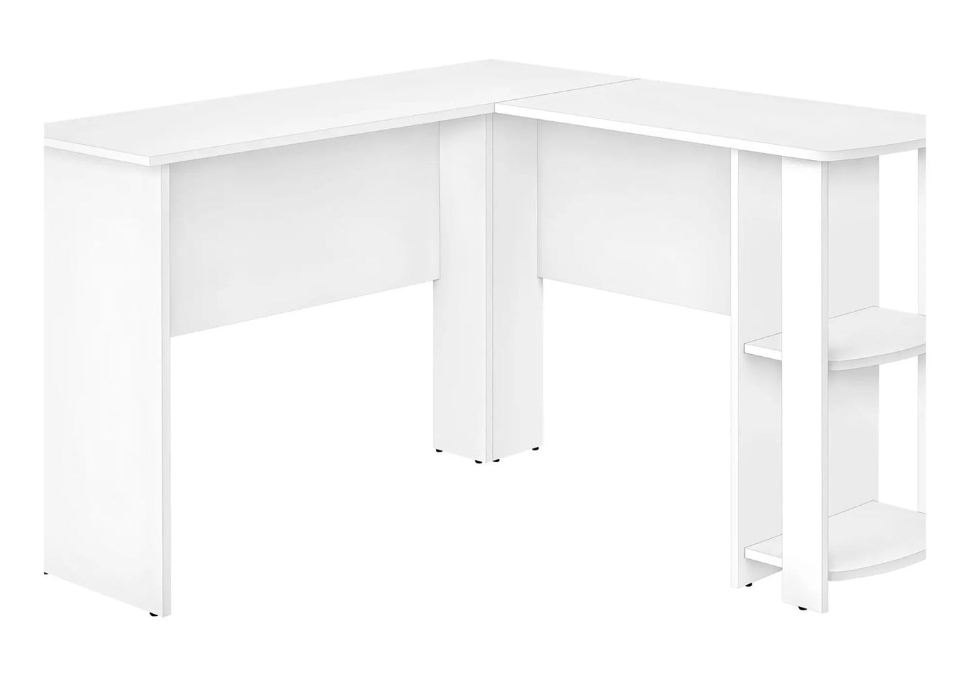 L-Shaped Corner Computer Desk with Storage Shelves by HouseOfZazla