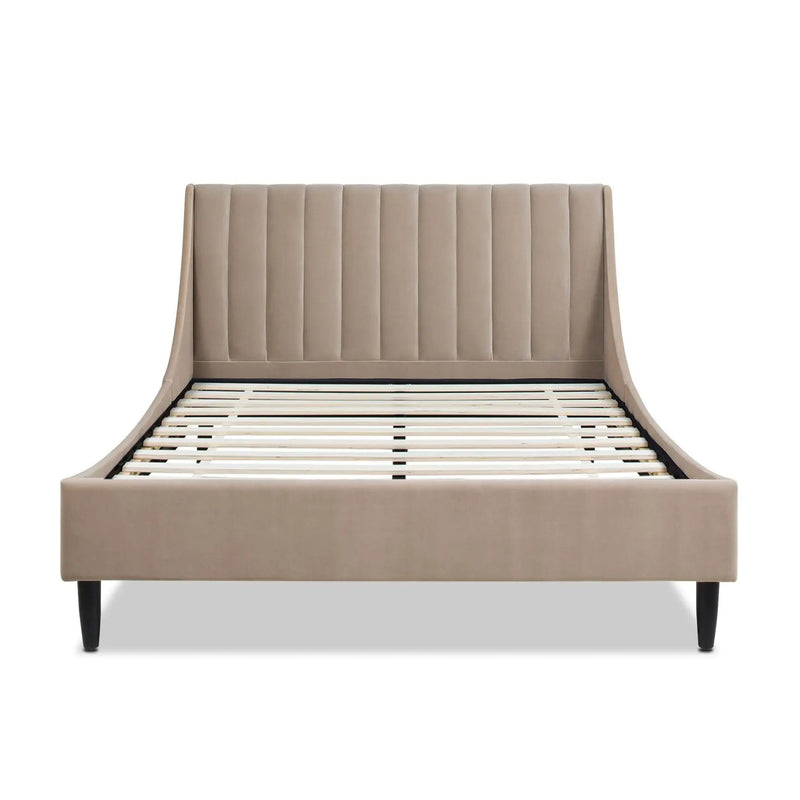 Aspen - Vertical Tufted Modern Headboard Platform Bed Set by HouseOfZazla
