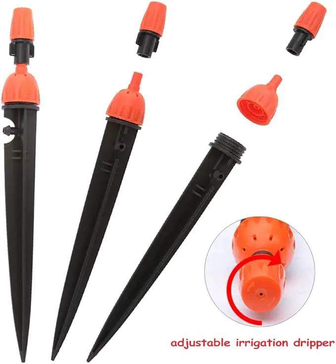 Kalolary 1/4 Inch Drip Irrigation Emitters, 20PCS Micro Spray Irrigation Drippers for 4/7mm Tube Adjustable Water Flow Sprinklers Garden Irrigation Sprayer for Potted Plants Watering System (Orange) by GreenHaven Gardens