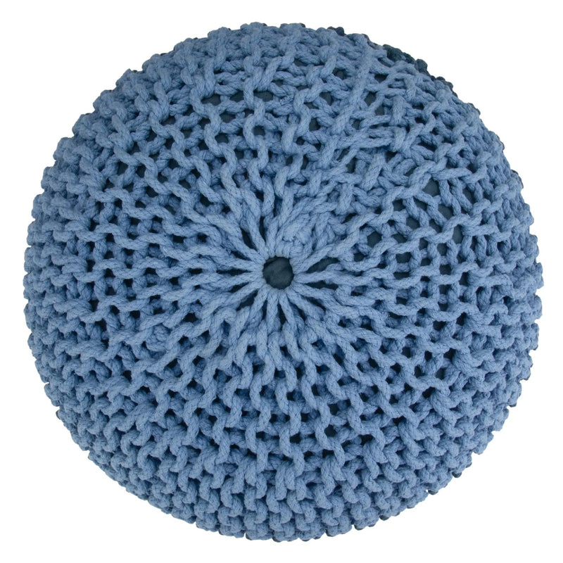 Nikki - Handcrafted Hand Knit Round Pouf by Unique Piece Furniture