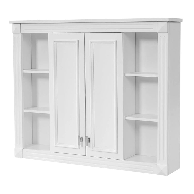 Wall-Mounted Medicine Cabinet With Adjustable Shelf, Soft-Closing Hinges - White by Unique Piece Furniture