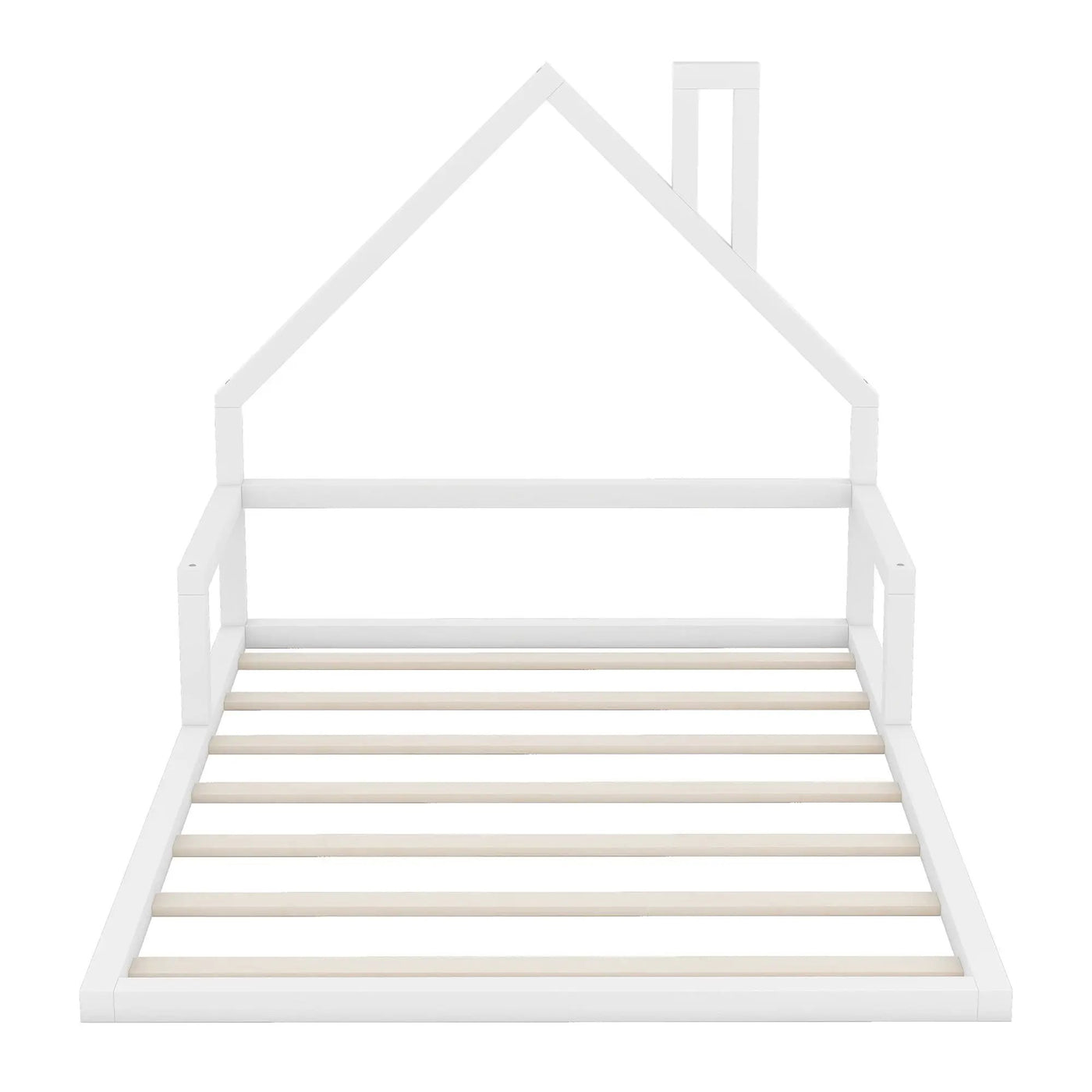 Elegant Floor Bed With House Shaped Headboard by HouseOfZazla