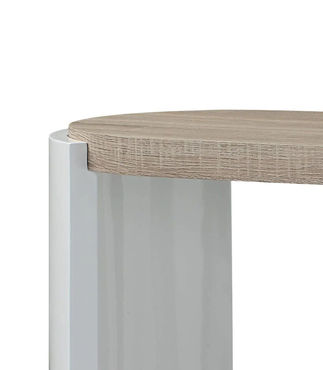 Zoma - High Gloss Sofa Table - Oak / White by Unique Piece Furniture