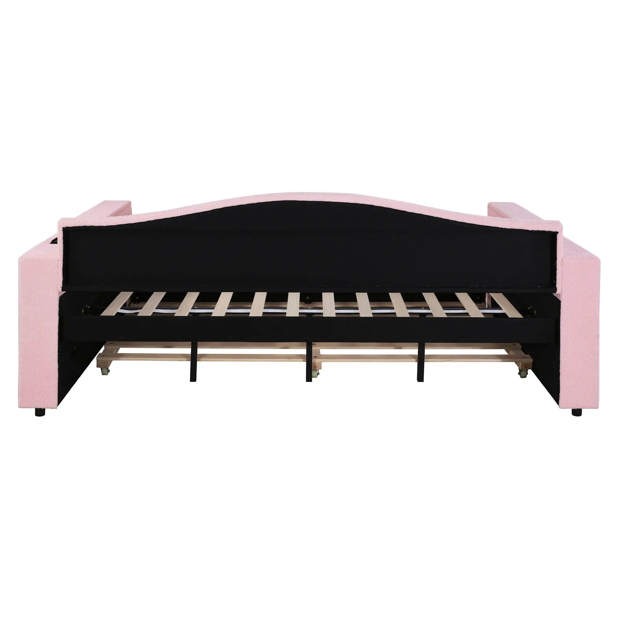 Upholstered Daybed With Storage Armrests, Trundle And Latest Integrated tooth Audio System by HouseOfZazla