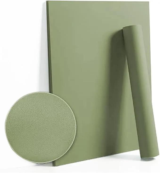 Dimoon 236''x17.7'' Green Peel and Stick Wallpaper Contact Paper Modern Self Adhesive Wall Paper Removable Renter Friendly Textured Solid Color Shelf Cabinet Vinyl Roll (236''x17.7'',Olive Green) by GreenHaven Gardens