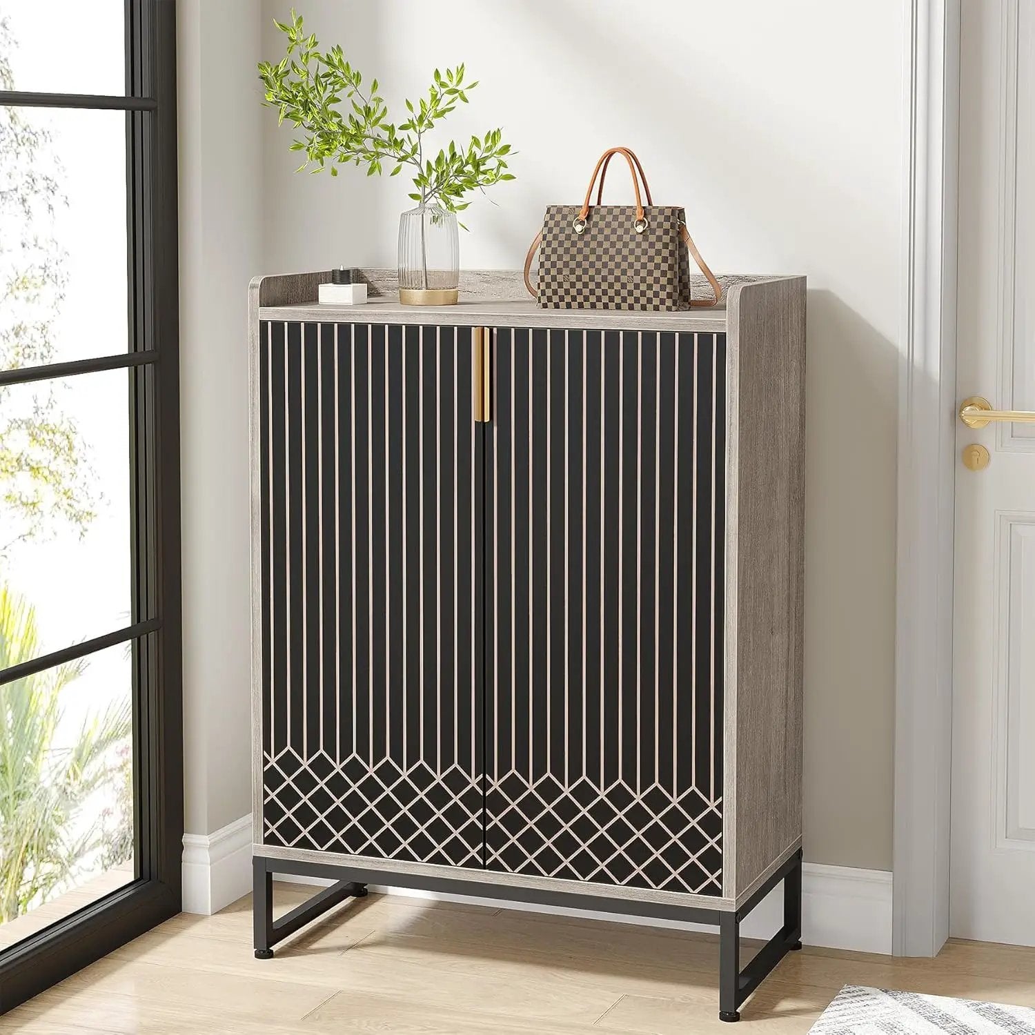 5 Tiers Shoe Storage Organizer With Doors