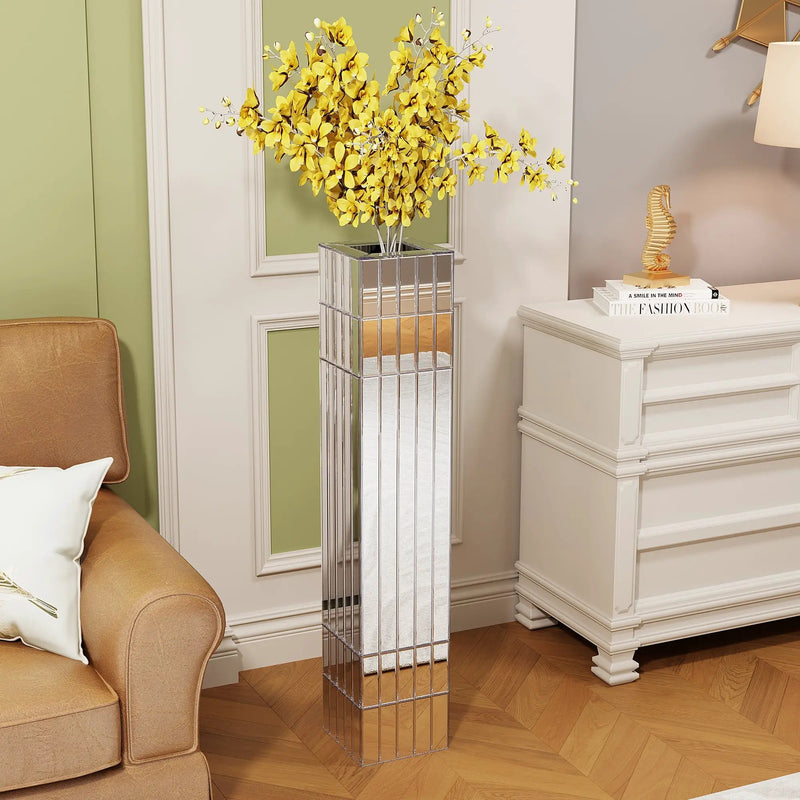 36.02" Tall Mirrored Floor Vase by HouseOfZazla