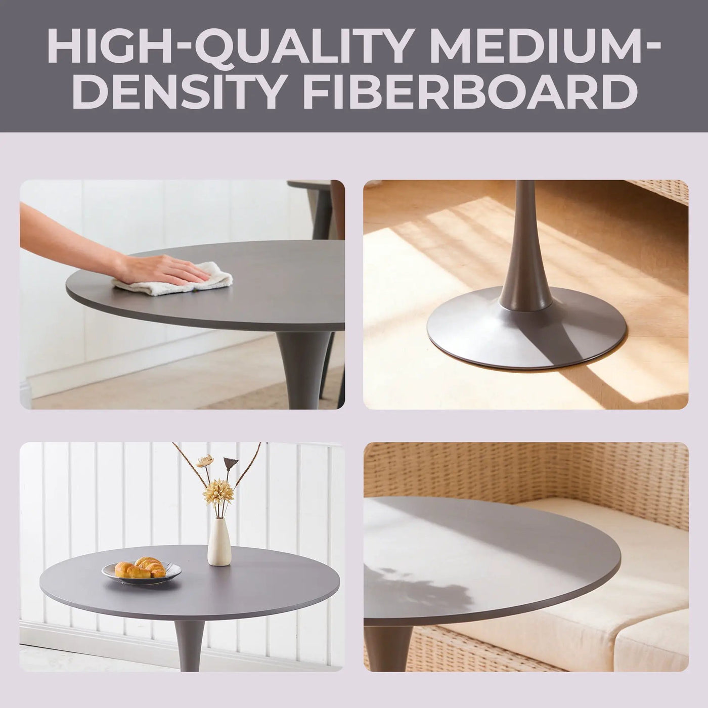 Mid-Century Tulip Table With Round Top, Pedestal Base by Unique Piece Furniture