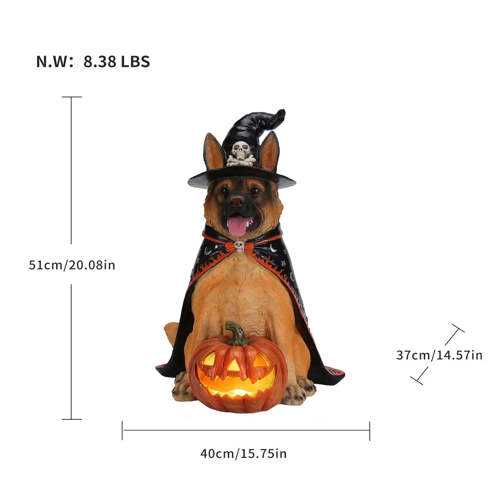 Halloween German Shepherd Dog Statue by HouseOfZazla