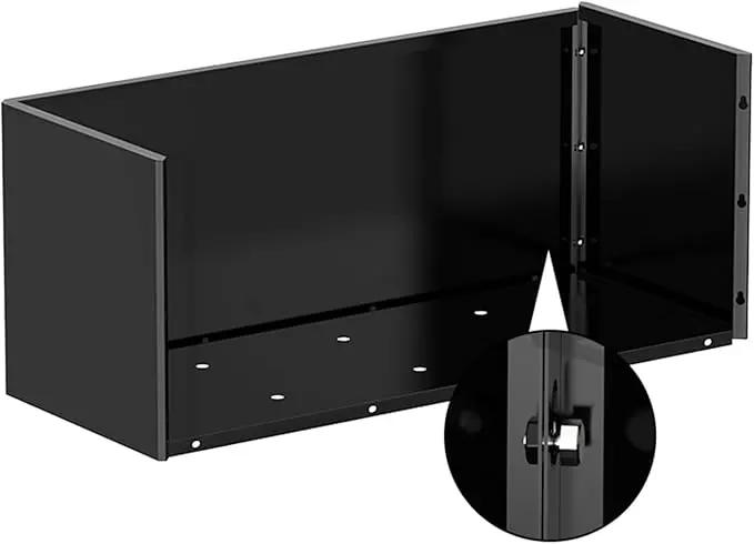 Metal Planter Box - Heavy Duty Rectangular Trough, All-Weather Rust-Resistant Design with 6 Drainage Holes | Large 36x15x15 Inch for Patio, Porch & Garden | Black by GreenHaven Gardens