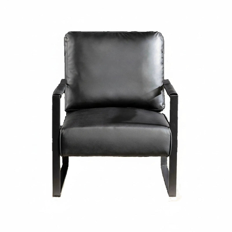 Classic Mid Century Modern Accent Chair With Durable Square Metal Frame, Armchair by HouseOfZazla