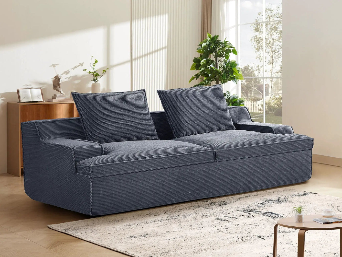 Nimbus - Oversized Full Foam 4 Seater Couch For Living Room Upholstered In Soft, Wide Armrests by Unique Piece Furniture