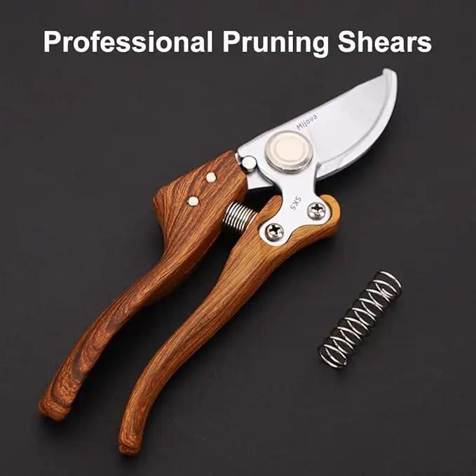 Garden Pruners, Heavy Duty Garden Clippers,Pruning Shears with Adjustable Thumb Lock,Hand Gardening Tools Pruners,Stainless Steel Sharp Gardening Scissors (Classic) by GreenHaven Gardens