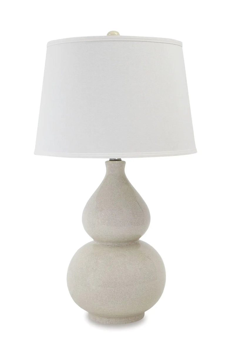 Saffi - Ceramic Table Lamp - Cream by Unique Piece Furniture