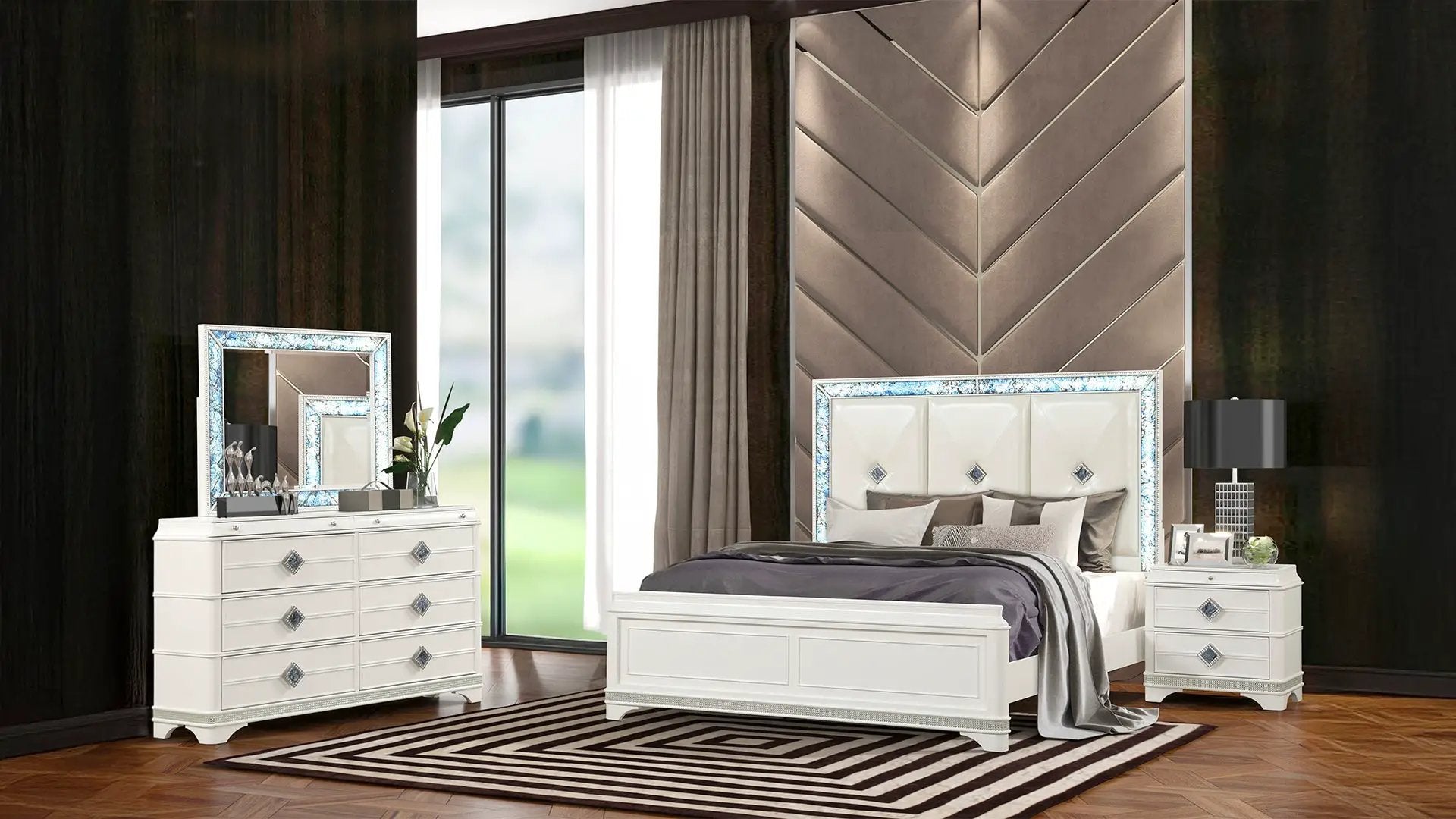 Laguna Modern Style King Upholstered Bed by HouseOfZazla