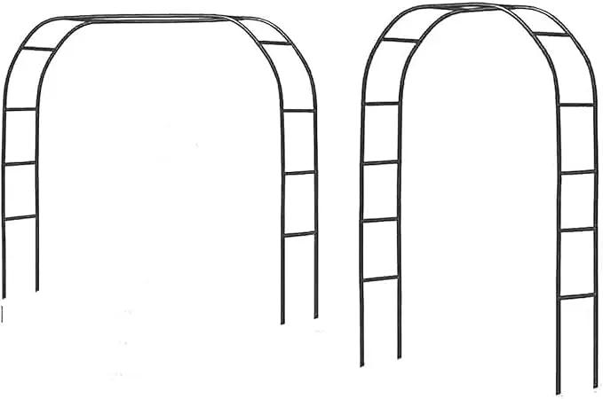 Tytroy Reconfigurable & Easy-to-Assemble Metal Outdoor & Indoor 7'6" Xmas Arch Garden or Wedding Arch Arbor for Wedding Bridal Party Elegant Decorations & Garden Climbing Plants Vines (Black 1PC) by GreenHaven Gardens