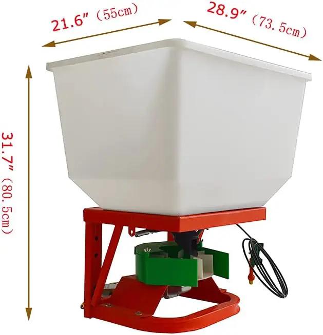 ATV/UTV Seed Fertilizer Spreader Broadcast Spreader 265lbs Garden Farmer Tractor Spreader 12V Variable Easy Fix Fertilizer Hopper Dry Material Spreader by GreenHaven Gardens