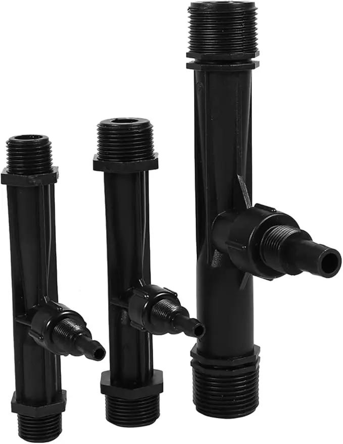 Wytino Fertilizer Injector Tube, Irrigation Venturi Fertilizer Injector 1/2" 3/4” 1” Inch Garden Fertilizer Mixer Injector, Agriculture Device Plastic, Black(1/2 inch) by GreenHaven Gardens