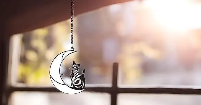Loss of Cat Tabby Cat American Shorthair Cat Memorial Gifts Stained Glass Cat Gifts for Cat Lovers. by GreenHaven Gardens