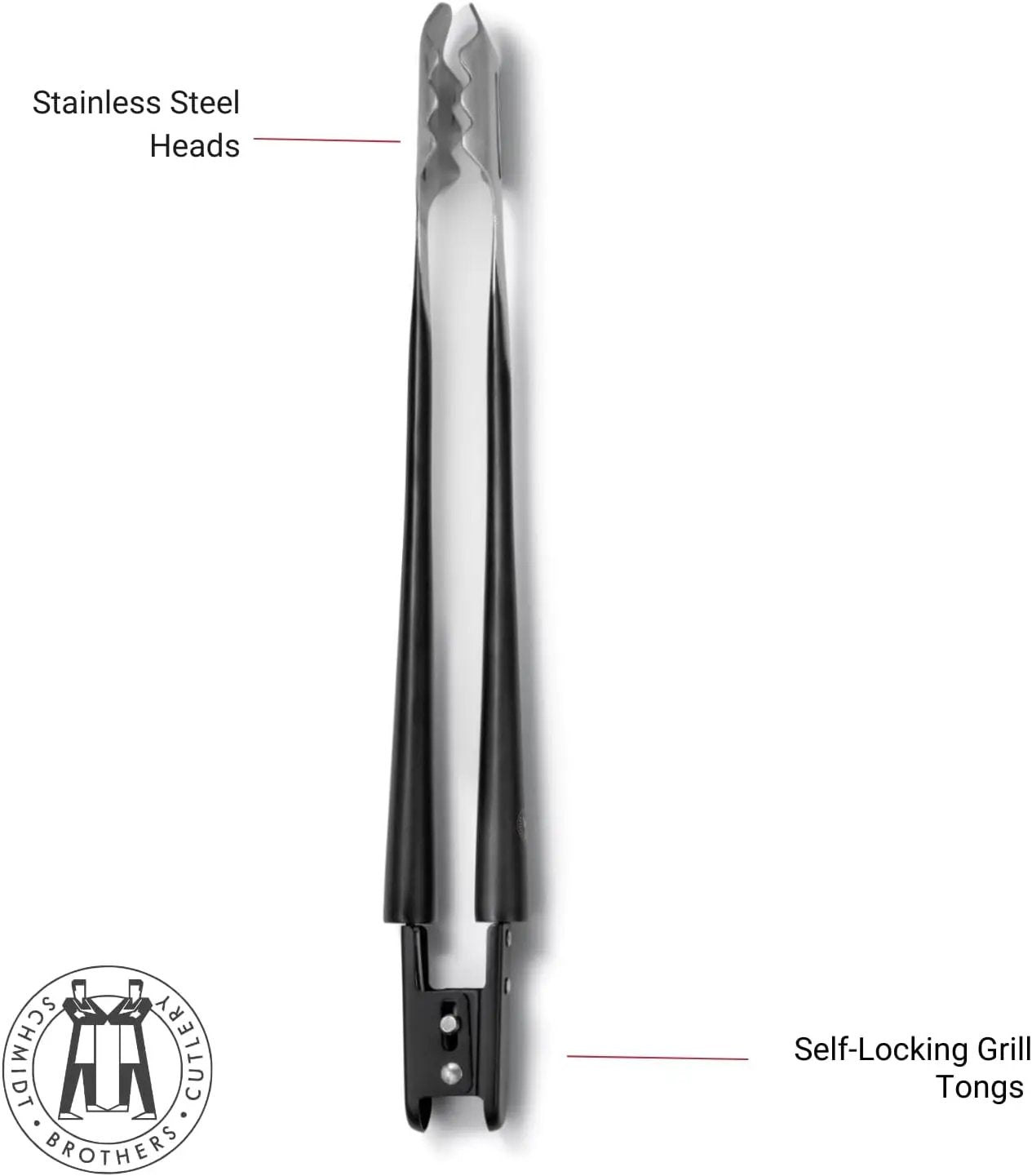 Schmidt Brothers - BBQ Carbon 6, 4-Piece Grilling Accessory Set, Full-Forged Stainless Steel Grilling Utensils Including Spatula, Fork, Basting Brush, and Tongs with All Wood Handles by GreenHaven Gardens